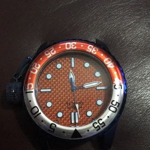 Invicta blue and orange Invicta watch.  No band